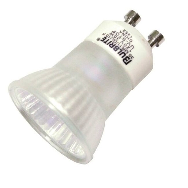 Bulbrite Pack of (6) 35 Watt 120V Dimmable Frost MR11 Lensed Flood Halogen Light Bulbs with Twist and Lock Bi-Pin (GU10) Base - Mycitystee