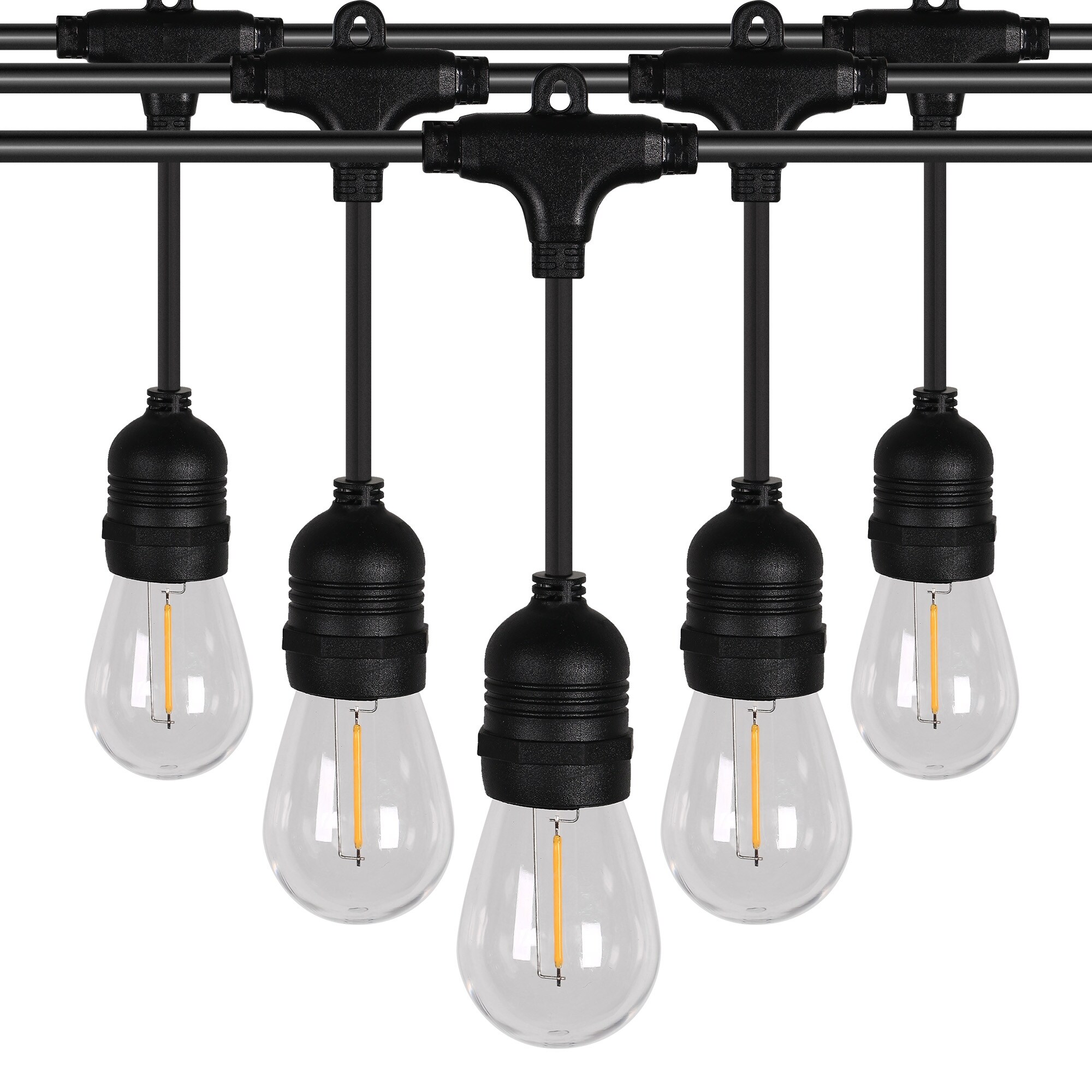 32.8 ft. S14 Edison Bulb String Light with 10 E26 LED Filament Light Bulbs，2700 K Warm White - 32.8 FT Shopping - The Best Deals on String Lights | 41 - Mycitystee