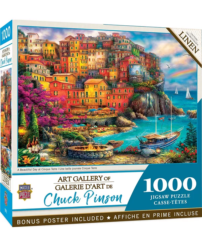 MasterPieces Puzzles MasterPieces 1000 Piece Jigsaw Puzzle A Beautiful Day at Cinque Terre - Mycitystee
