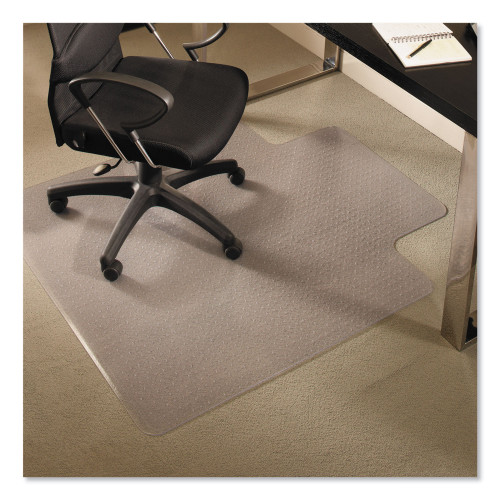 ES Robbins EverLife Chair Mats for Medium Pile Carpet with Lip， 45 x 53， Clear (122173) - Mycitystee