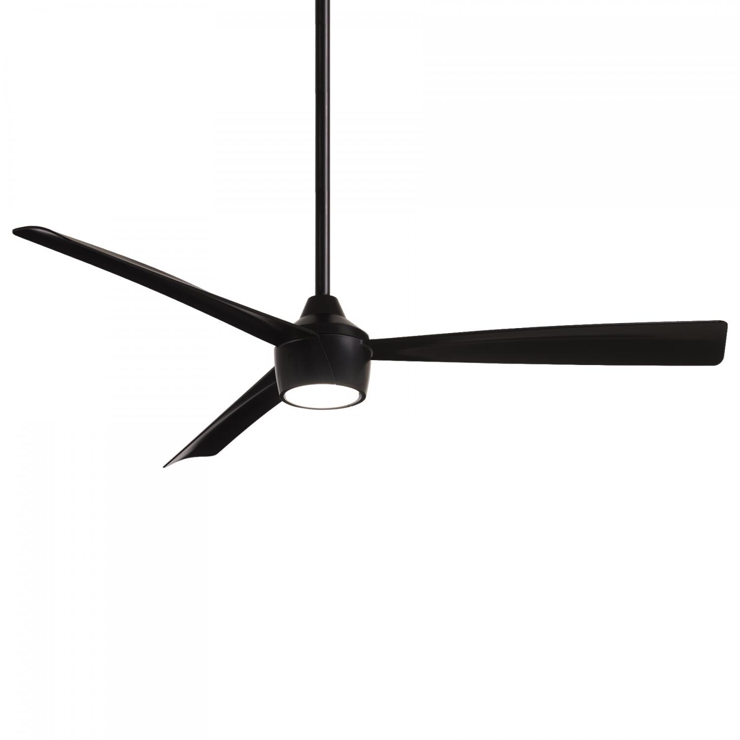 Minka-Aire Skinnie 56-Inch 3-Blade LED Ceiling Fan in Coal Finish W/ Coal Blades and Etched Lens - Mycitystee