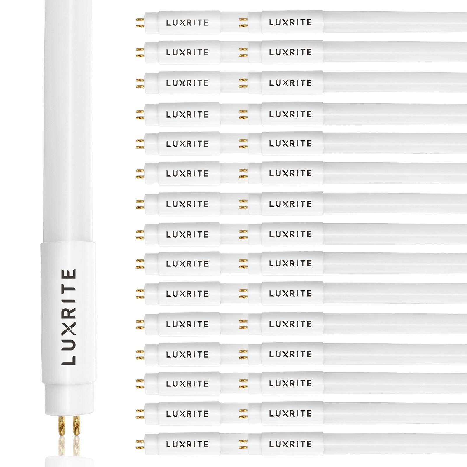 Luxrite 30-Pack 4FT T5 LED Tube Lights 24W=54W 3500K Natural White Ballast and Ballast Bypass Compatible Damp Rated - 30 - Mycitystee