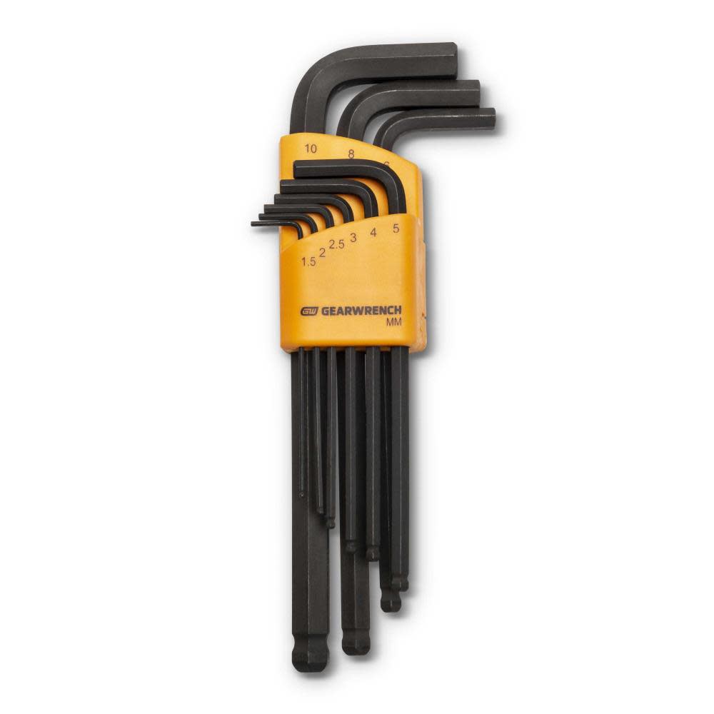 GEARWRENCH Metric Hex Key Set Long Ball End 9pc 83521 from GEARWRENCH - Mycitystee
