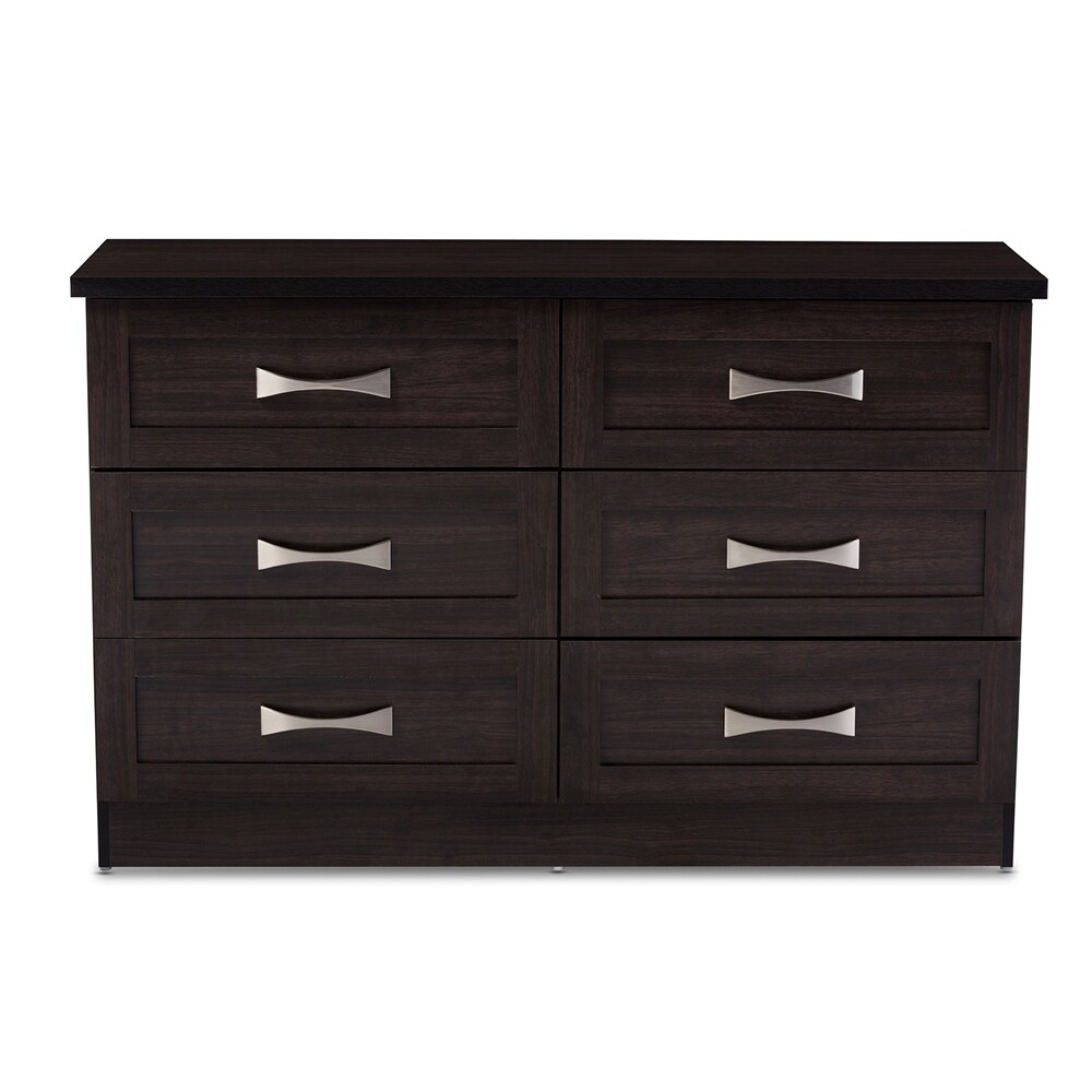 Colburn Modern and Contemporary 6-Drawer Dark Brown Finish Wood Storage Dresser - Dark Brown - - 35413368 - Mycitystee