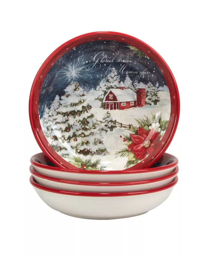 Certified International Silent Night 4 Piece Soup Bowl Set - Mycitystee