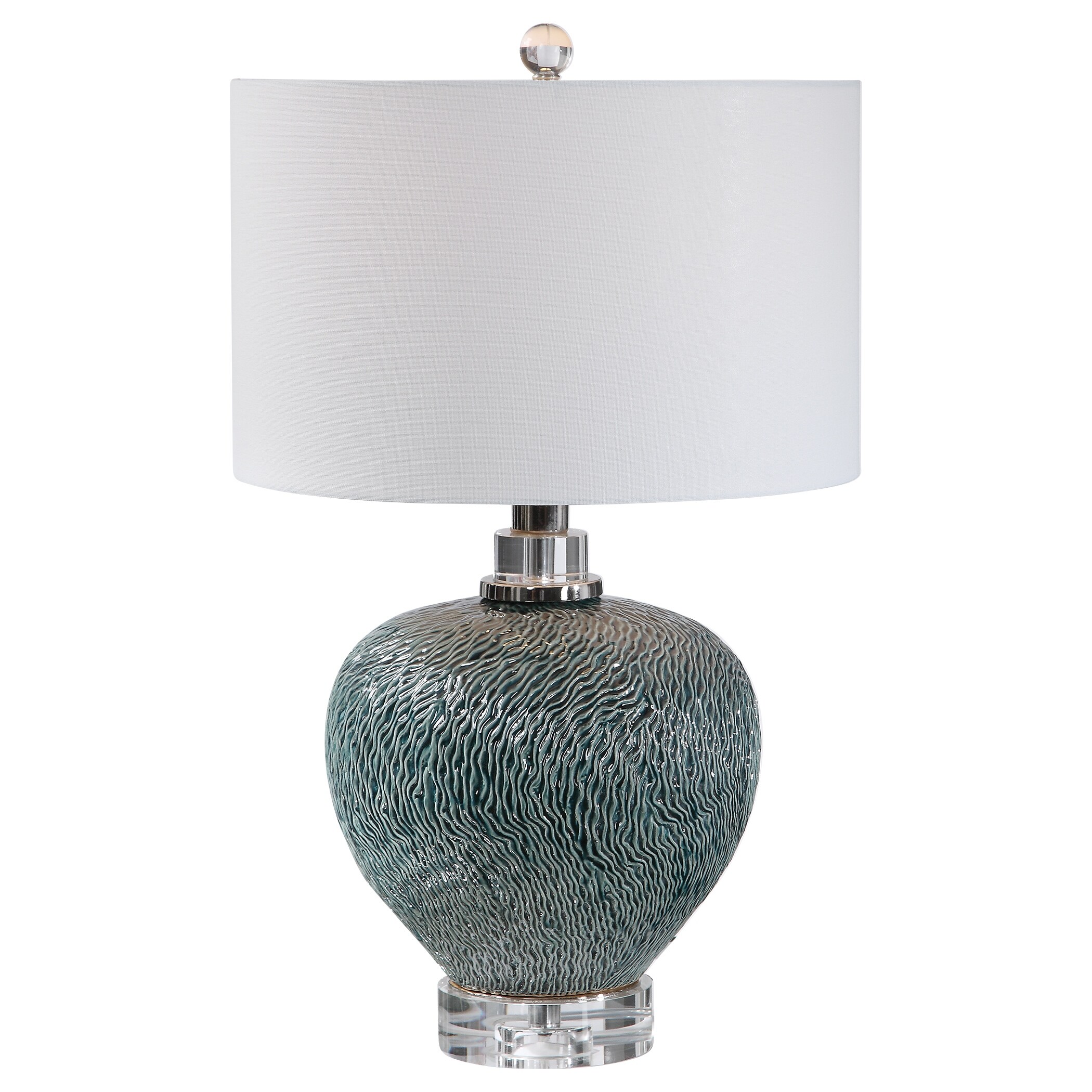 Uttermost Almera Dark Teal Table Lamp - Mycitystee