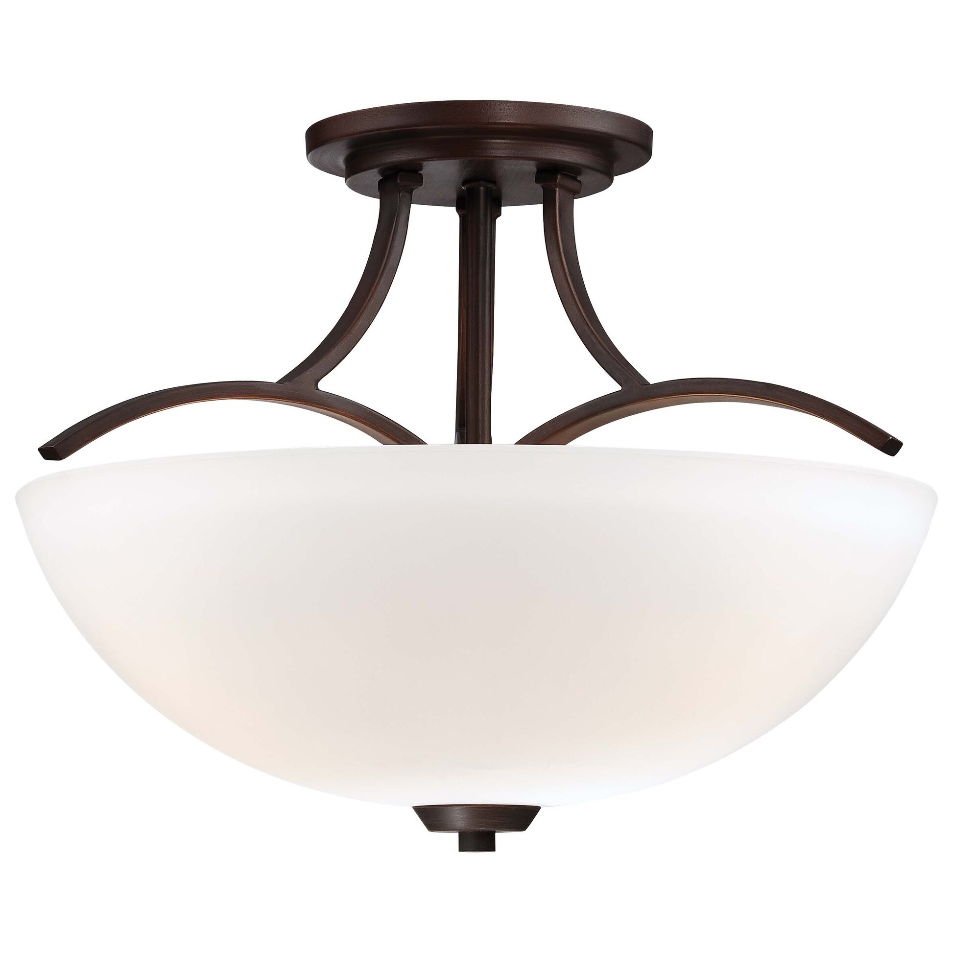 Overland Park Vintage Bronze 3 Light Semi Flush Mount By Minka Lavery - Mycitystee