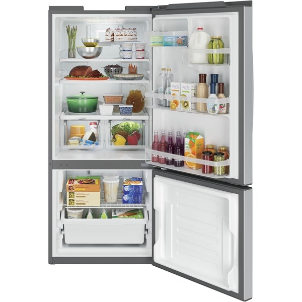 21 cu ft Bottom Freezer Stainless Refrigerator - Mycitystee