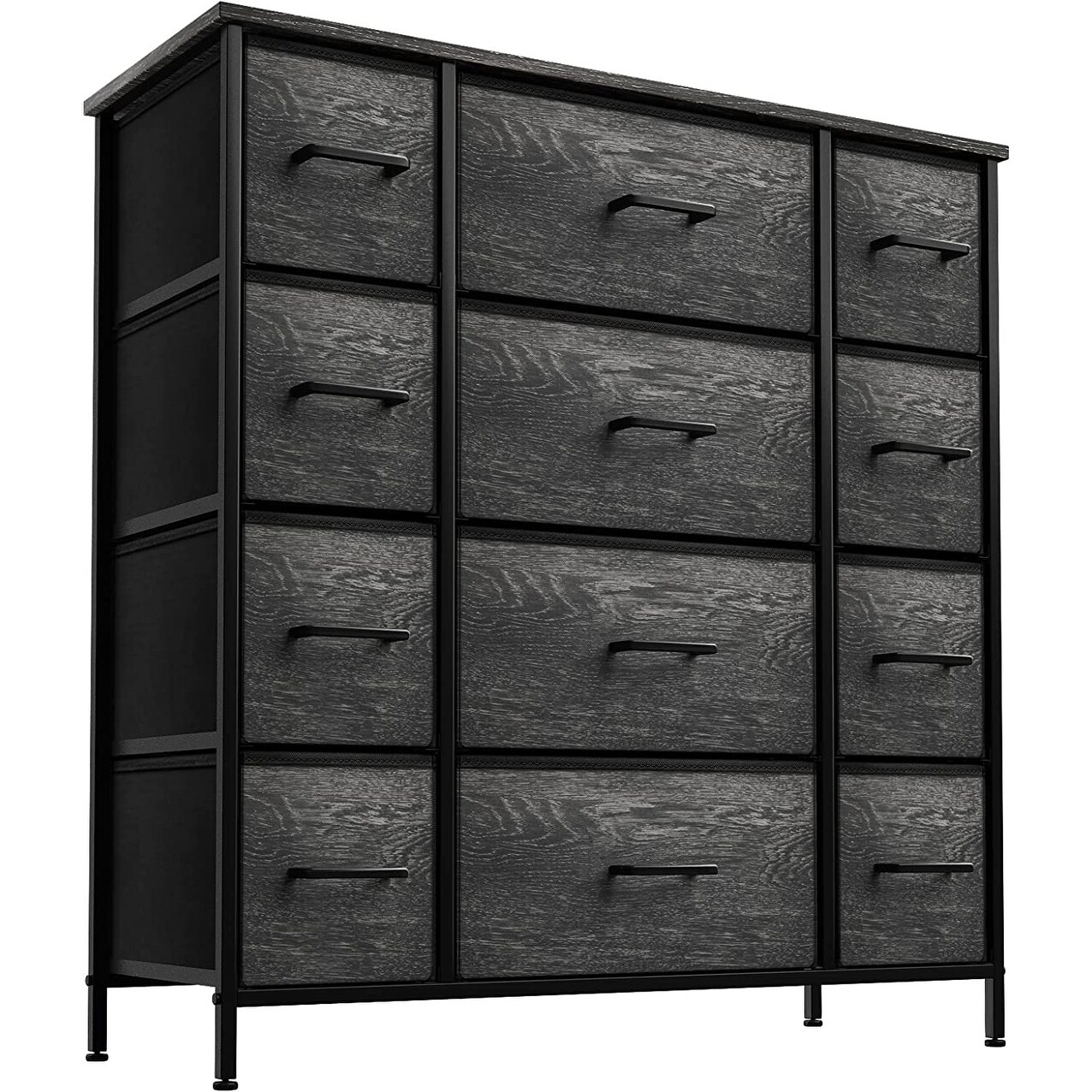 Sorbus Extra Large Chest of 12 Drawers Dresser (Faux Wood - Black) - - 36778647 - Mycitystee