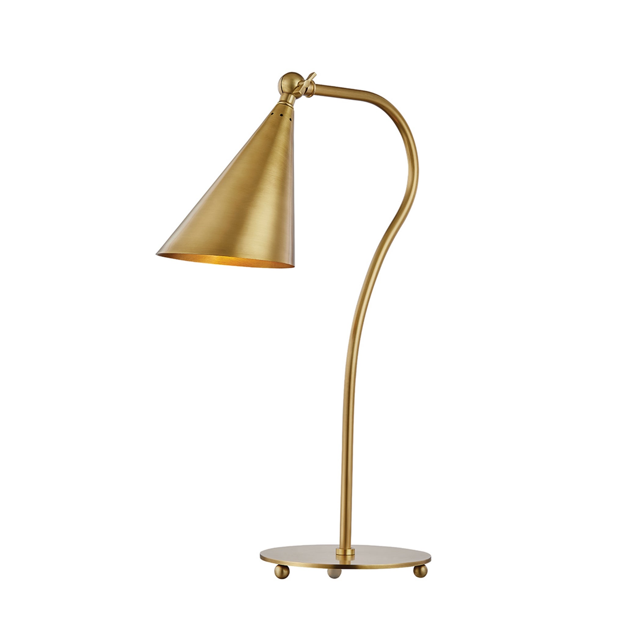 Mitzi by Hudson Valley Lupe 1-light Aged Brass Table Lamp， Aged Brass Metal - Mycitystee