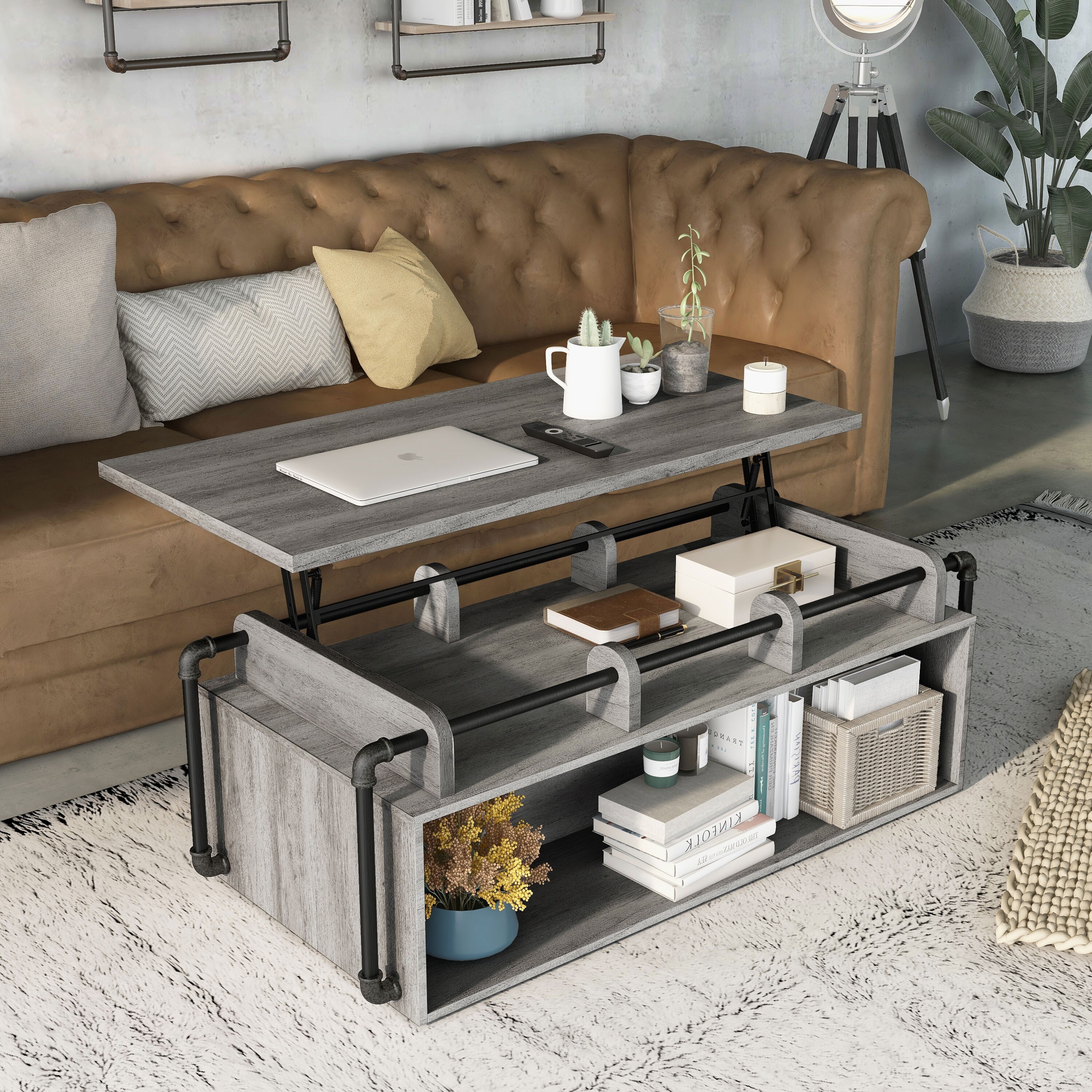 Furniture of America Callis Urban 52-inch Lift Top Coffee Table - Mycitystee