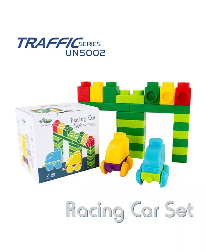 UNiPLAY  39 Piece Set To Build 2 Race Cars - Mycitystee