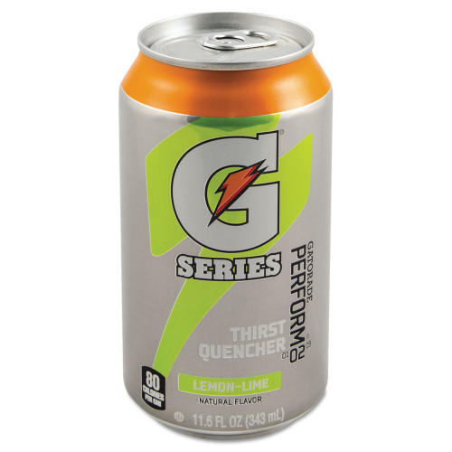 Gatorade Thirst Quencher Can， Lemon-Lime， 11.6oz Can， 24/Carton (00901) - Mycitystee