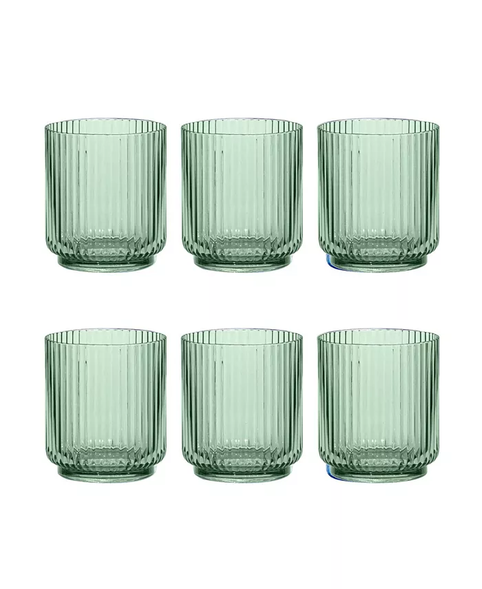 TarHong Mesa Double Old Fashion 6-Piece Premium Acrylic Glass Set， 15 oz - Mycitystee