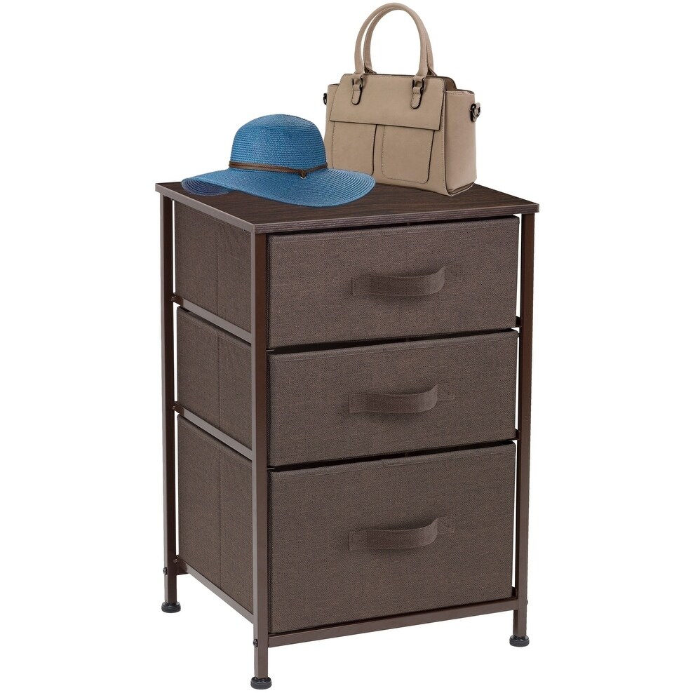 Nightstand 3-Drawer Shelf Storage Bedroom Furniture and End Table Chest - - 30821837 - Mycitystee