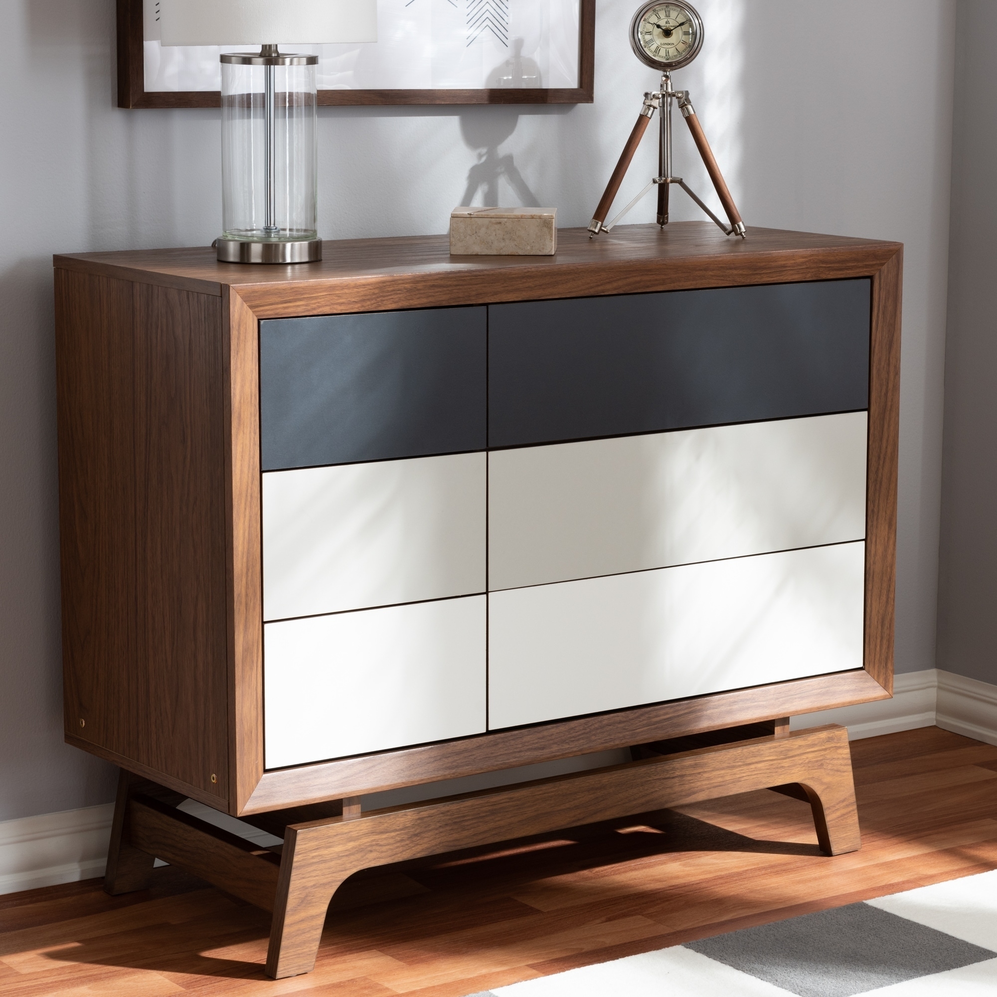 Mid-Century 6-Drawer Chest - - 26395966 - Mycitystee