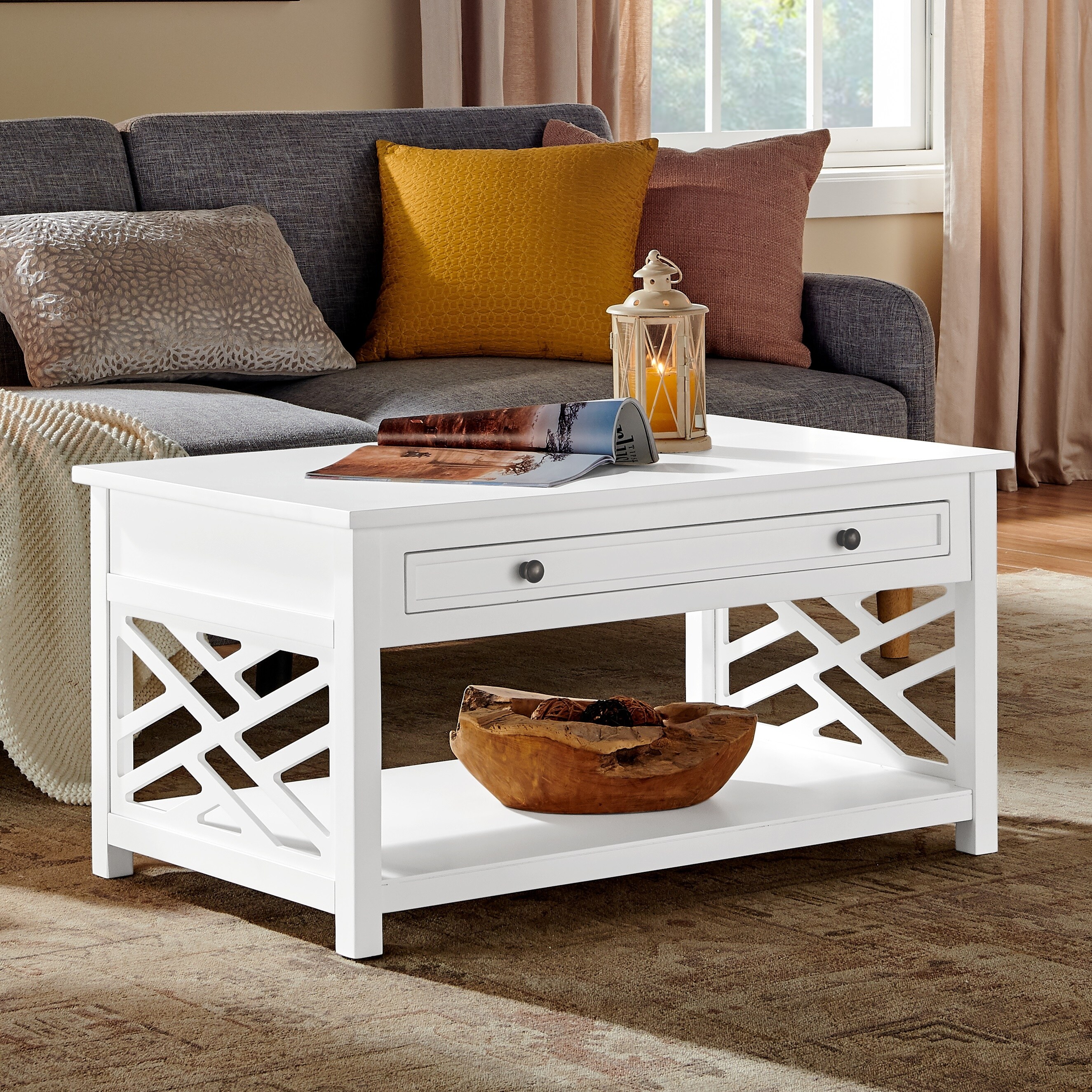 Porch and Den Altadena 36-inch Wide Wood Coffee Table with 1 Drawer - Mycitystee
