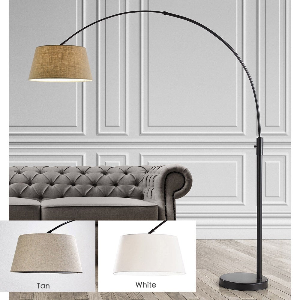 Orbita 82-In Retractable Arch Dimmable Floor Lamp include with15W LED Bulb - Mycitystee