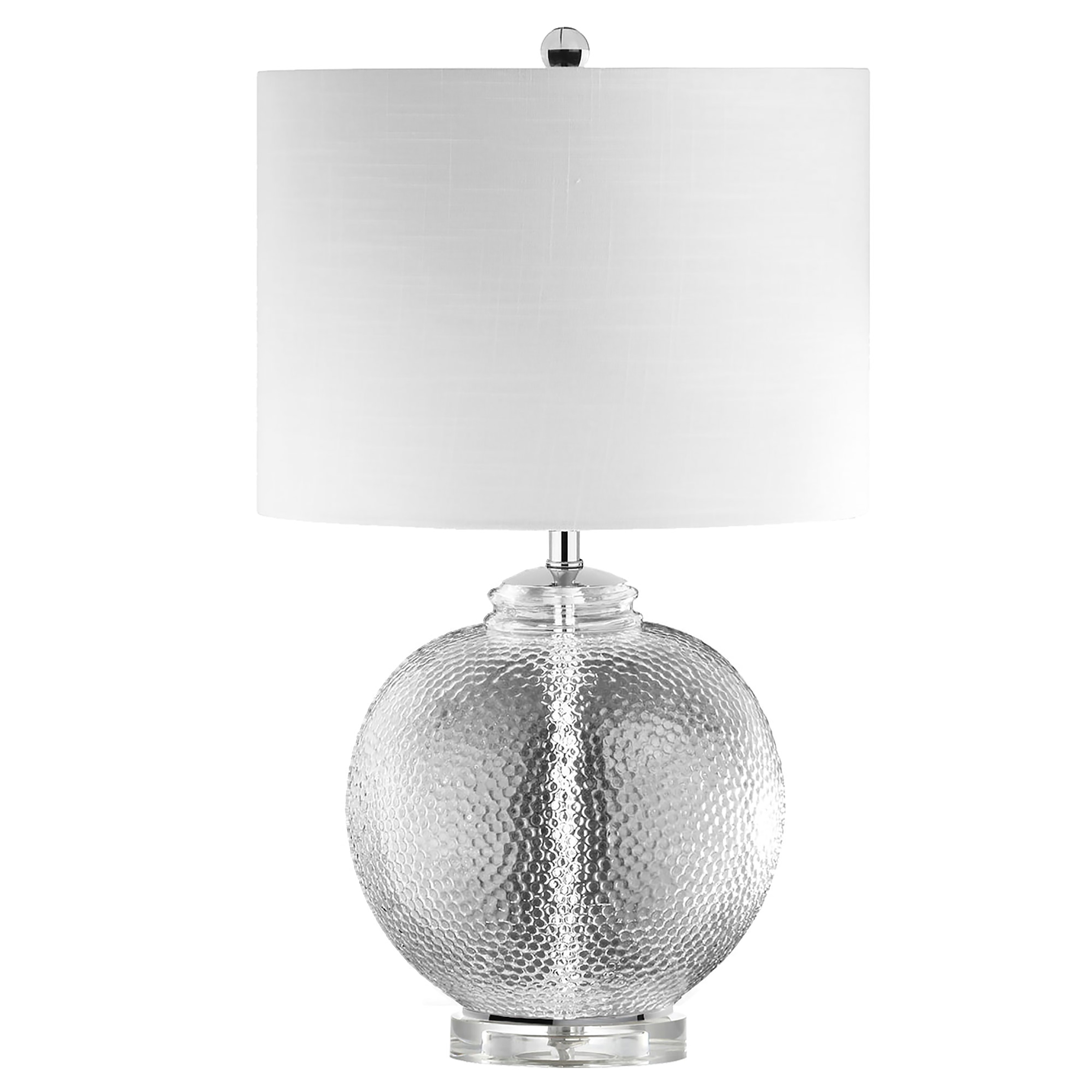 1LT Glass Table Lamp w/ White Shade - Mycitystee