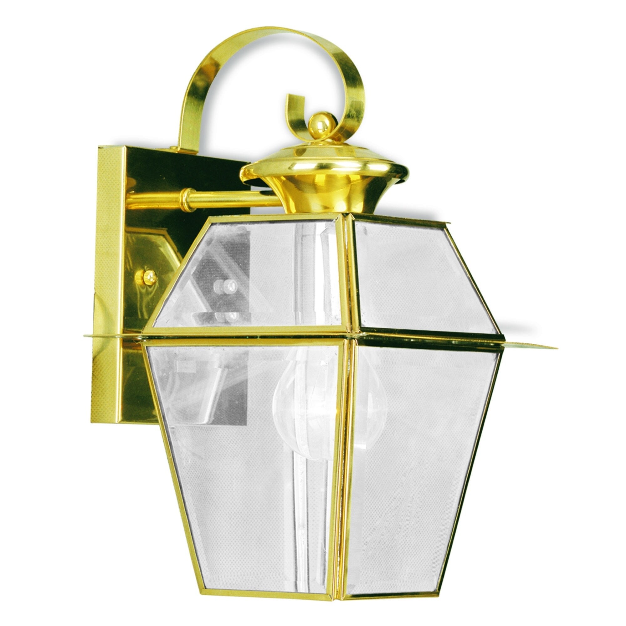 Livex Lighting Westover Polished Gold Brass 1-light Outdoor Wall Lantern Shopping - The Best Deals on Outdoor Wall Lanterns | 18909365 - Mycitystee