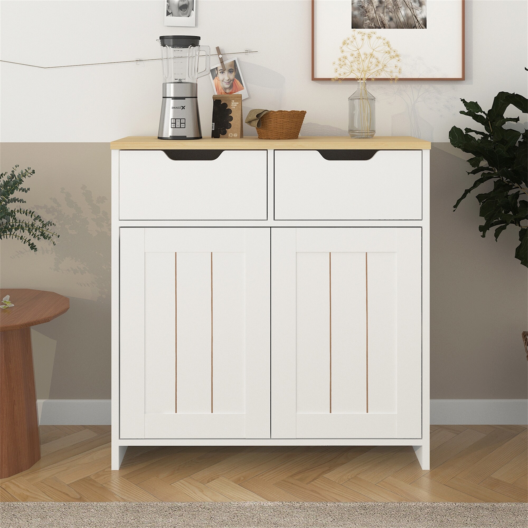 Accent Drawer Dresser with 2 Drawers Storage - - 36547855 - Mycitystee