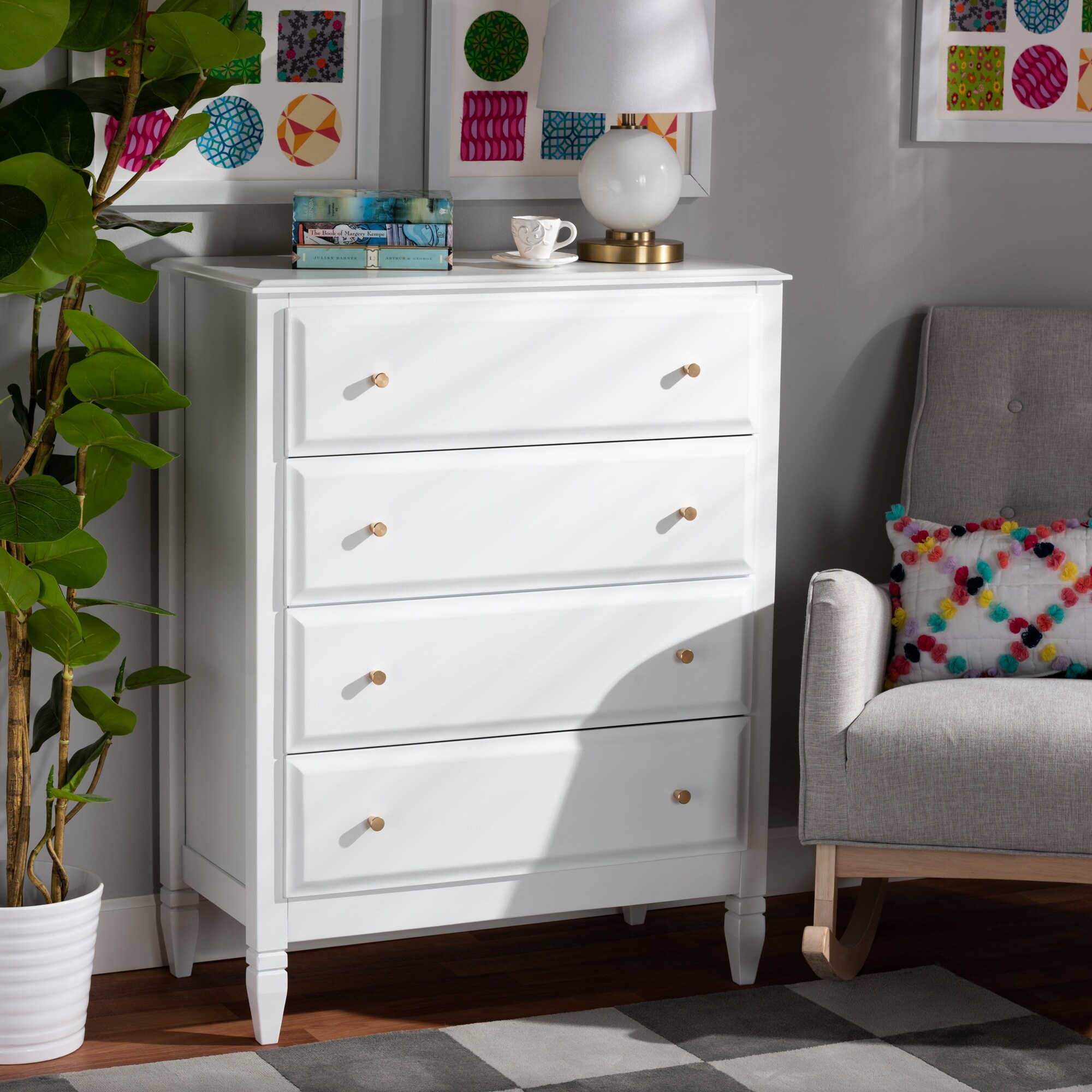 Naomi Classic and Transitional 4-Drawer Bedroom Chest - - 31302868 - Mycitystee