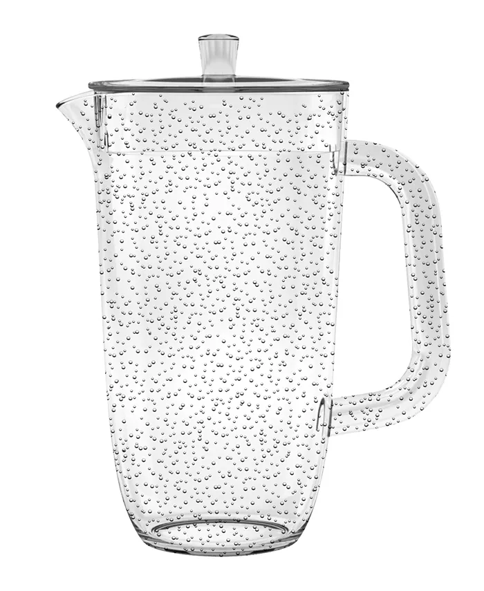 TarHong Bubble Pitcher with Lid， Clear， 100 oz.， Premium Plastic， Set of 1 - Mycitystee