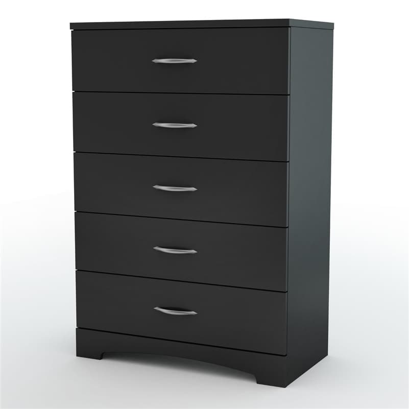 Step One 5-Drawer Chest in Black Finish - - 29063325 - Mycitystee