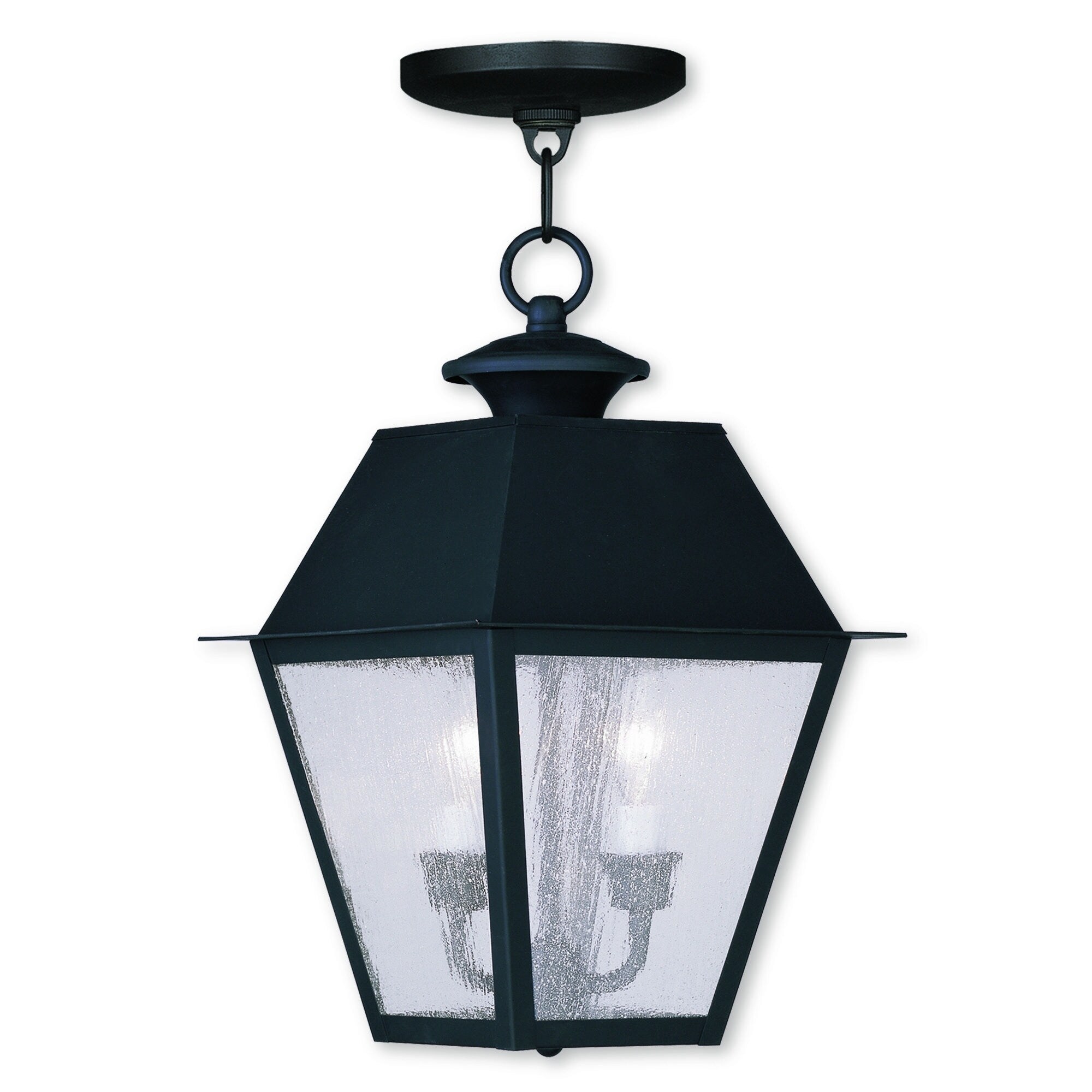 Livex Lighting Mansfield 2-light Black Outdoor Chain Lantern - Mycitystee