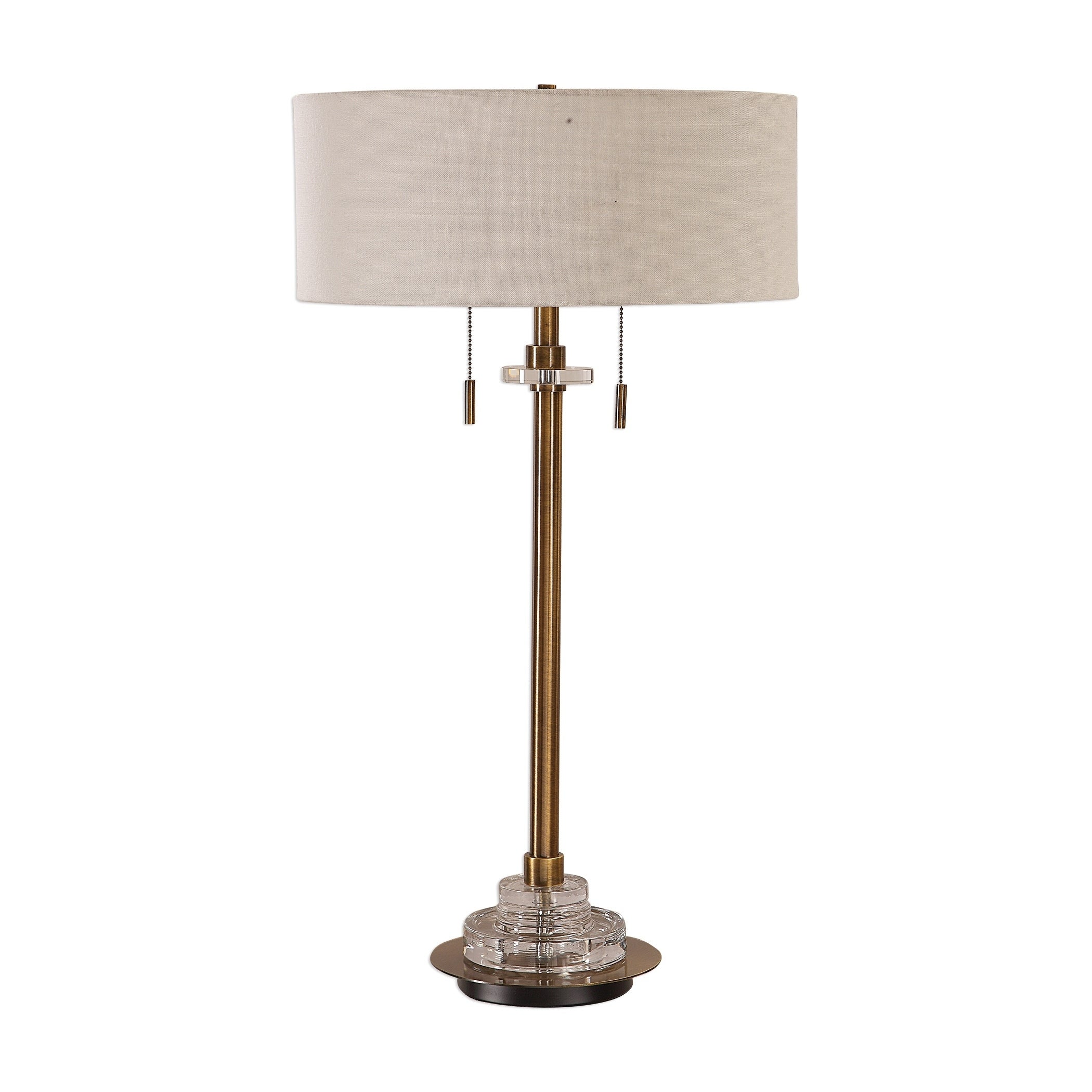 Uttermost Harlyn Plated Antique Brass 2-light Table Lamp - Mycitystee