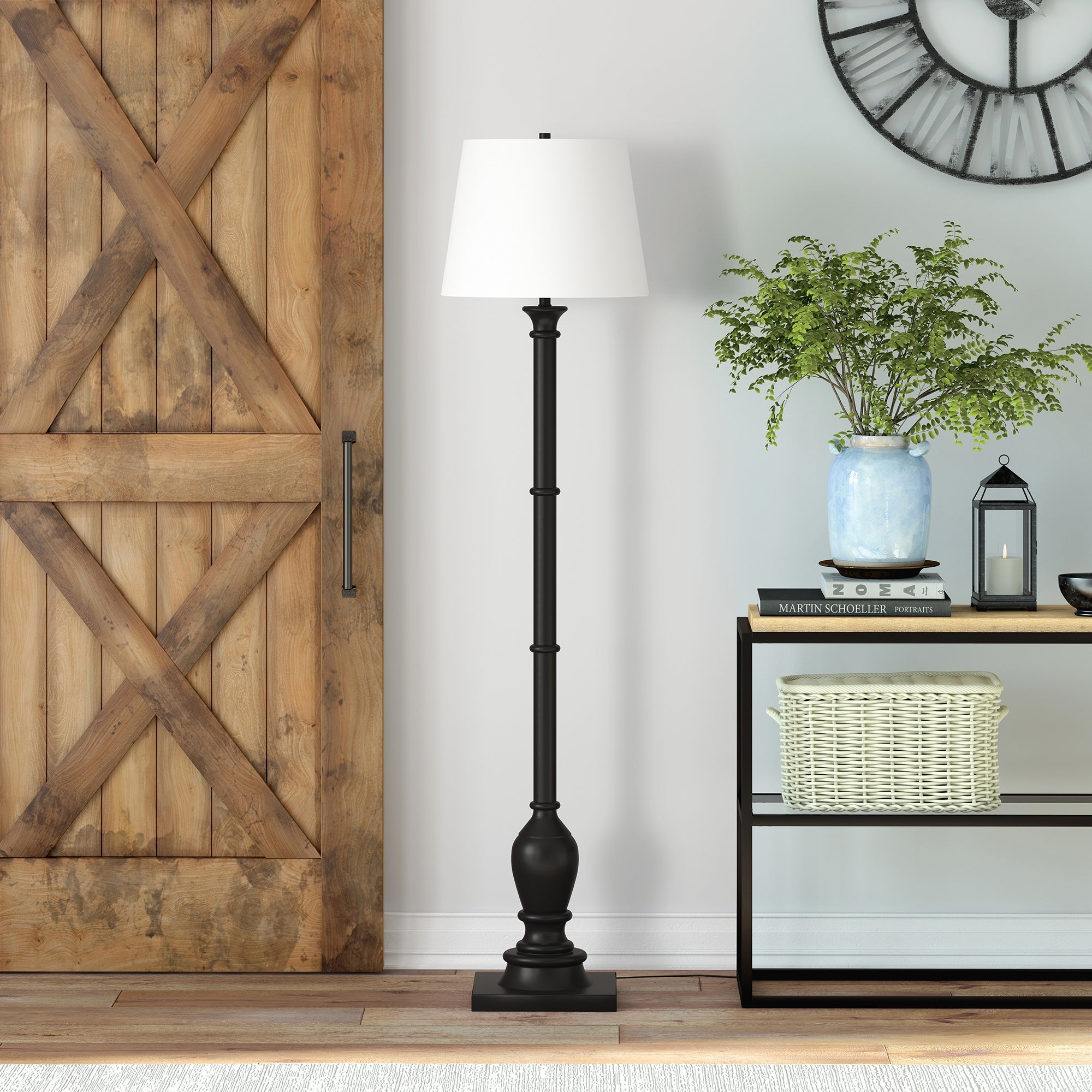 Minnie Farmhouse Blackened Bronze Lamp with Empire Shade - Mycitystee
