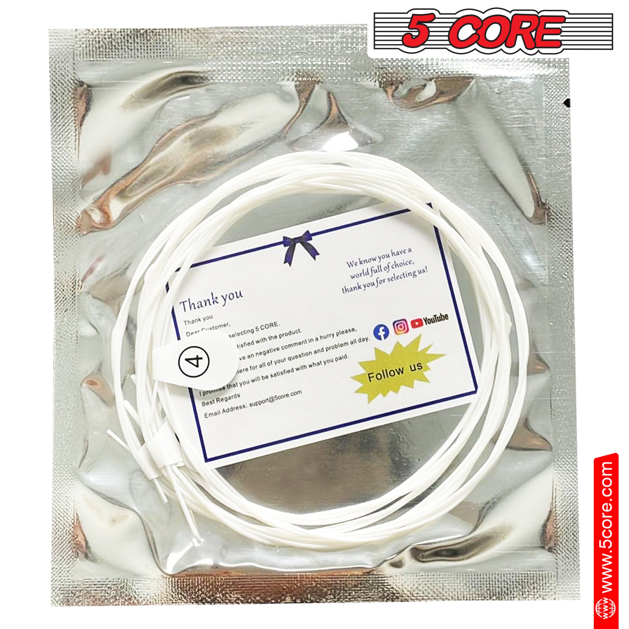 5 Core Ukulele Strings, Tuning Replacement 4 Pieces String in 1 Pack for Musical Instruments Easy for Beginners Easy on Fingertips for General Ukulele - Mycitystee