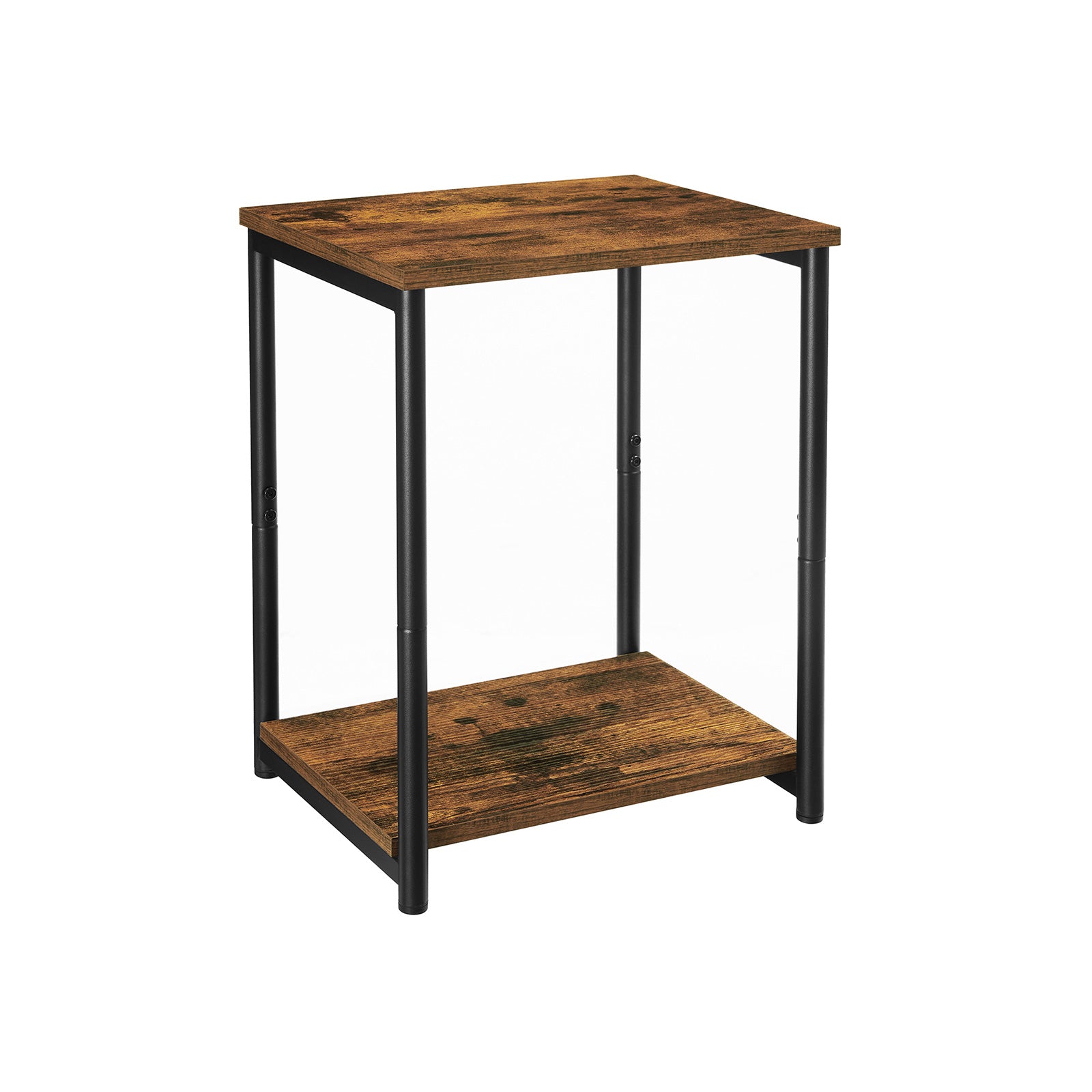 VASAGLE Industrial Brown 2-Tier Small Side Table - Mycitystee