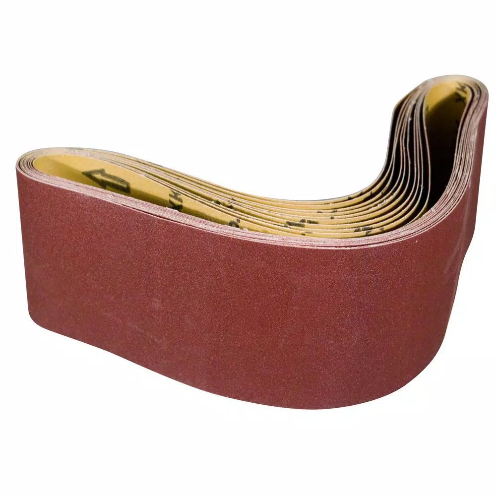 POWERTEC 6 in. x 48 in. 120-Grit Aluminum Oxide Sanding Belt (10-Pack) and#8211; XDC Depot - Mycitystee