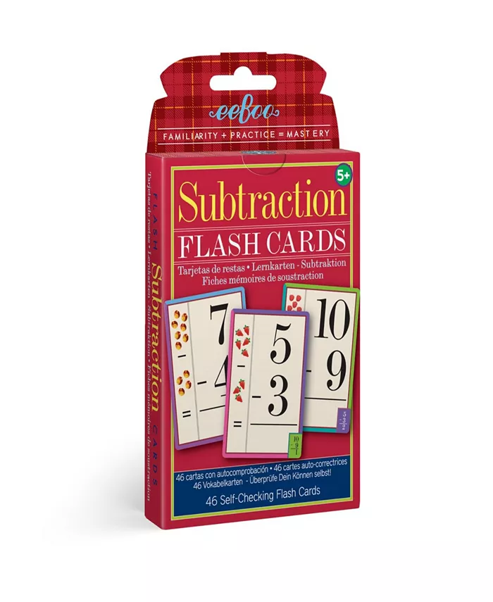 Eeboo Subtraction Educational Flash Cards - Mycitystee