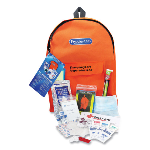PhysiciansCare Emergency Preparedness First Aid Backpack， 43 Pieces/Kit (90123) - Mycitystee