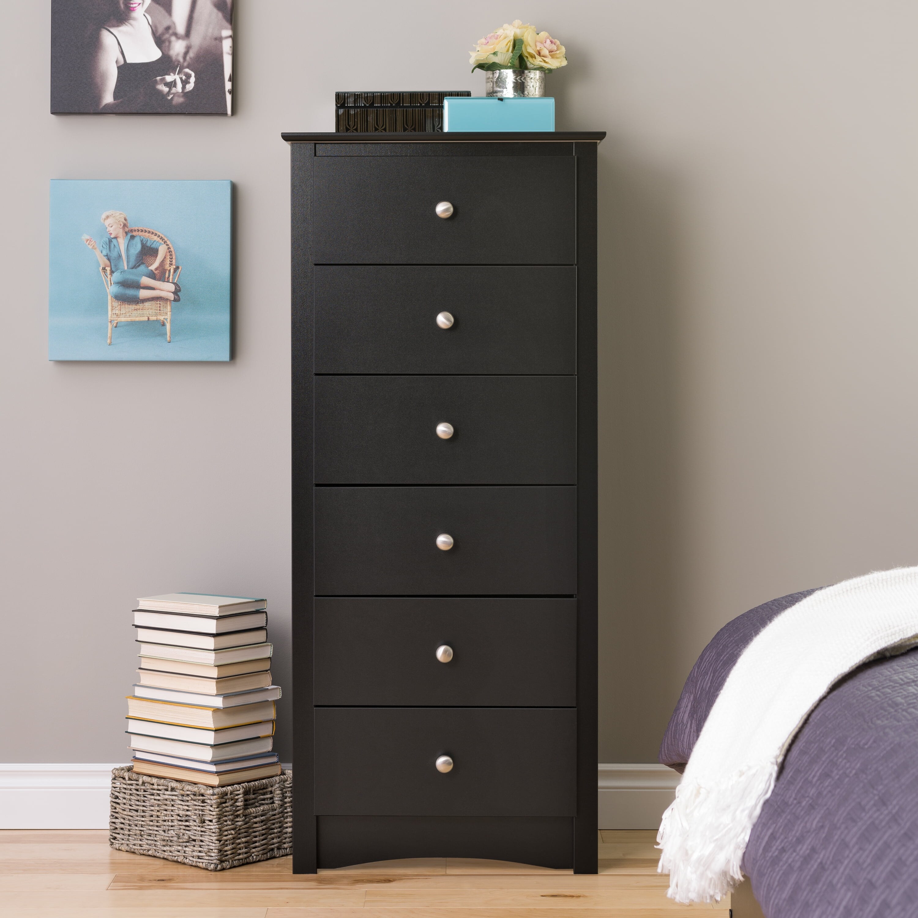 Sonoma Tall 6-Drawer Dresser， Black - - 36940991 - Mycitystee