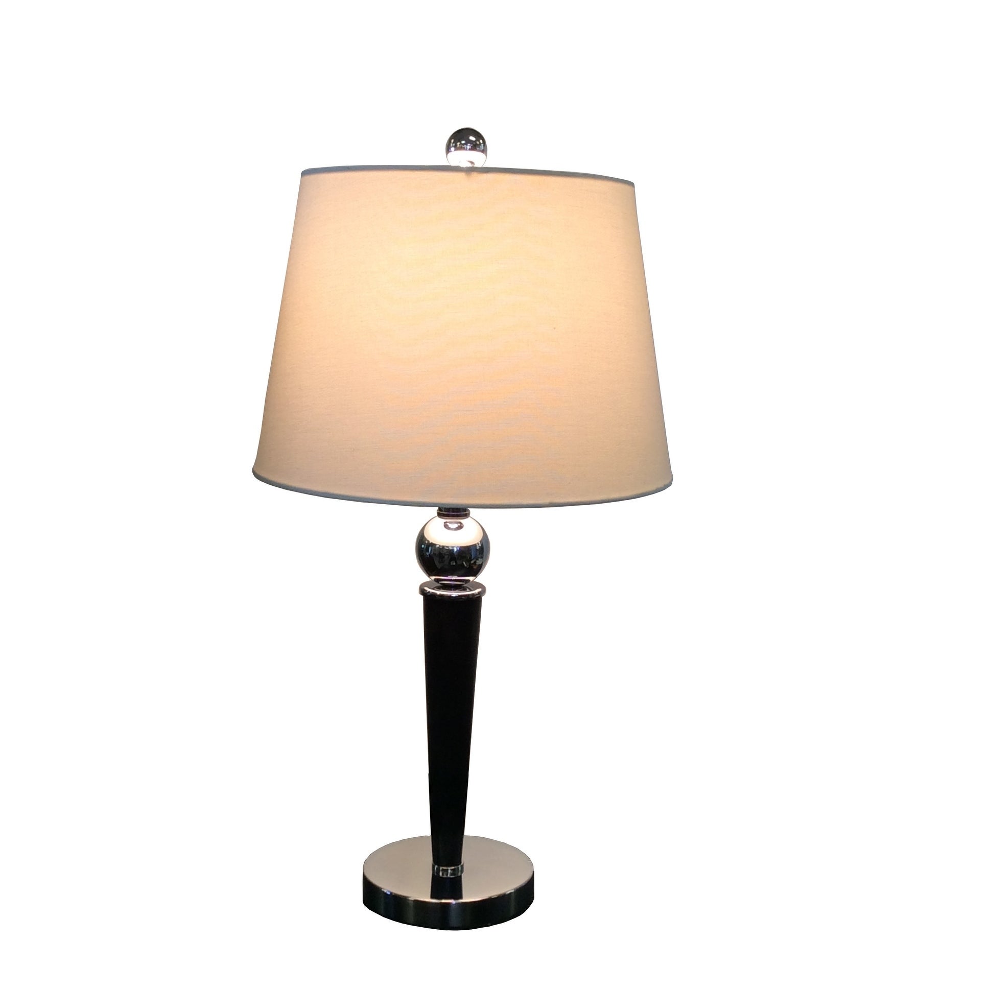 Pasargad Home Gloria Collection Chrome and Wood Table Lamp - Mycitystee