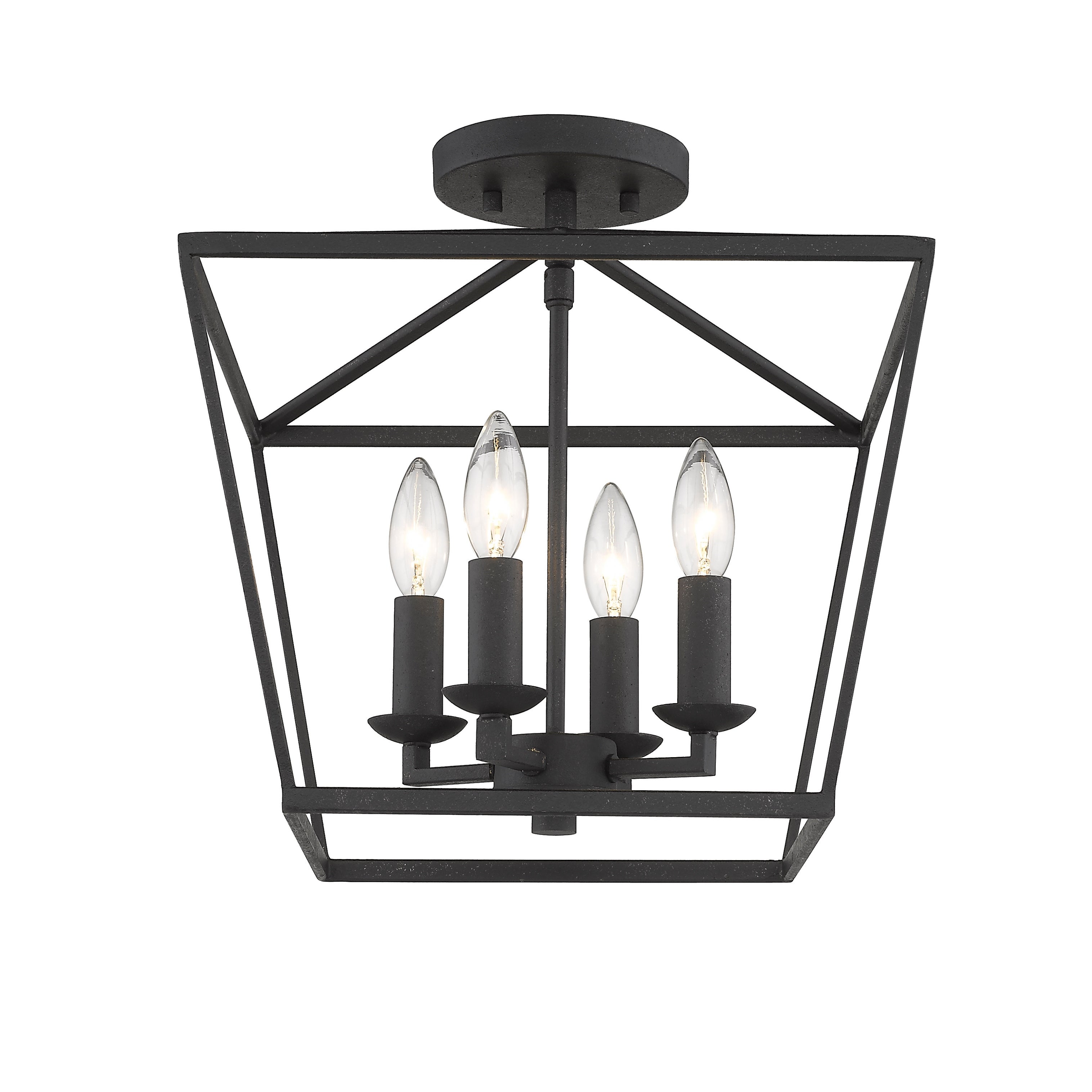 Mini Lantern Ceiling Light and Pendant in Black - Mycitystee