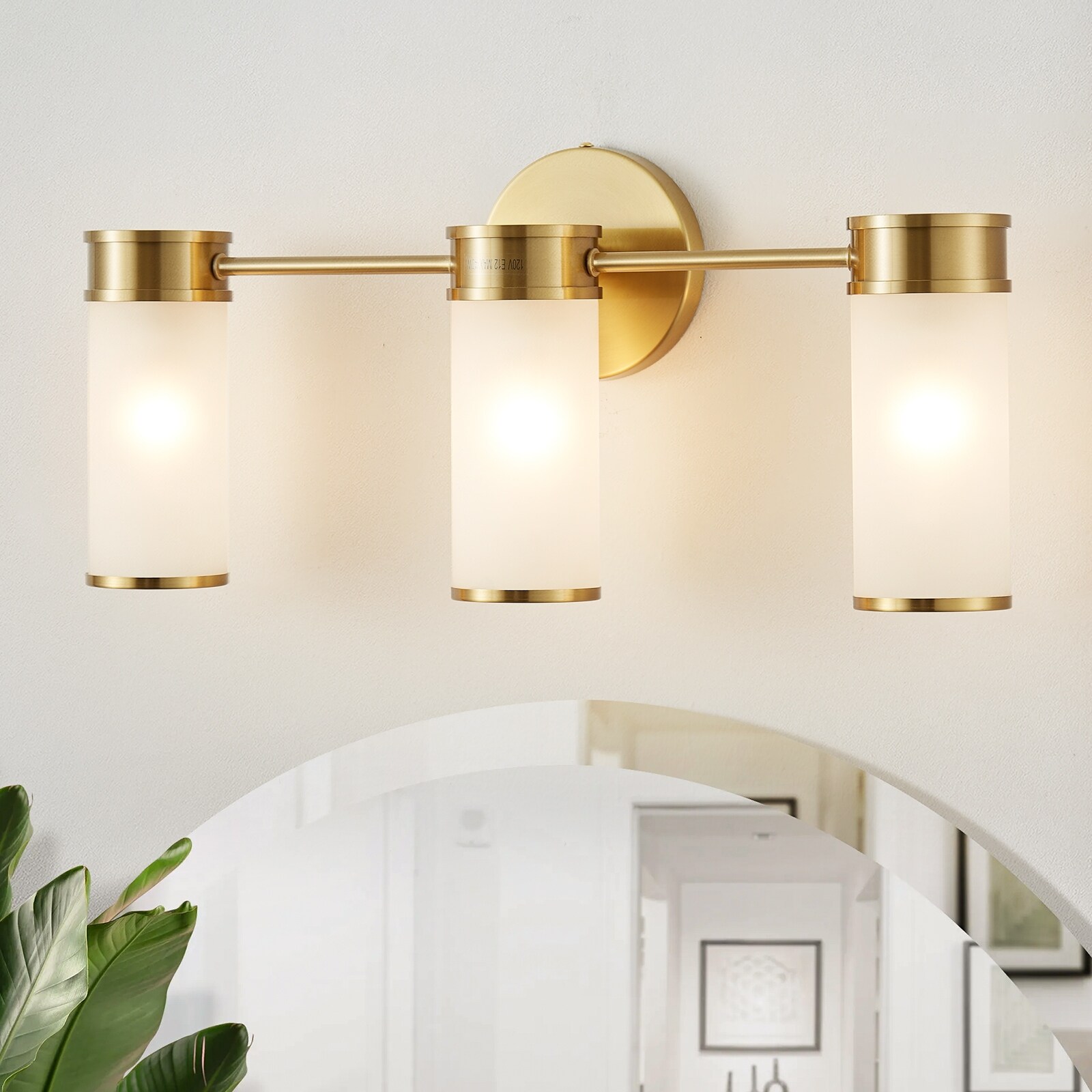 3-Light Vanity Light， Modern Bathroom Light Fixtures over Mirror Gold - Mycitystee