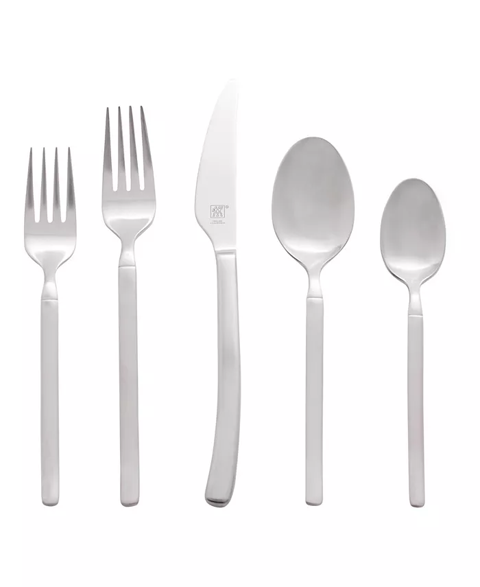 J.A. Henckels Zwilling Opus Satin 45 Piece 18 10 Stainless Steel Flatware Set， Service for 8 - Mycitystee