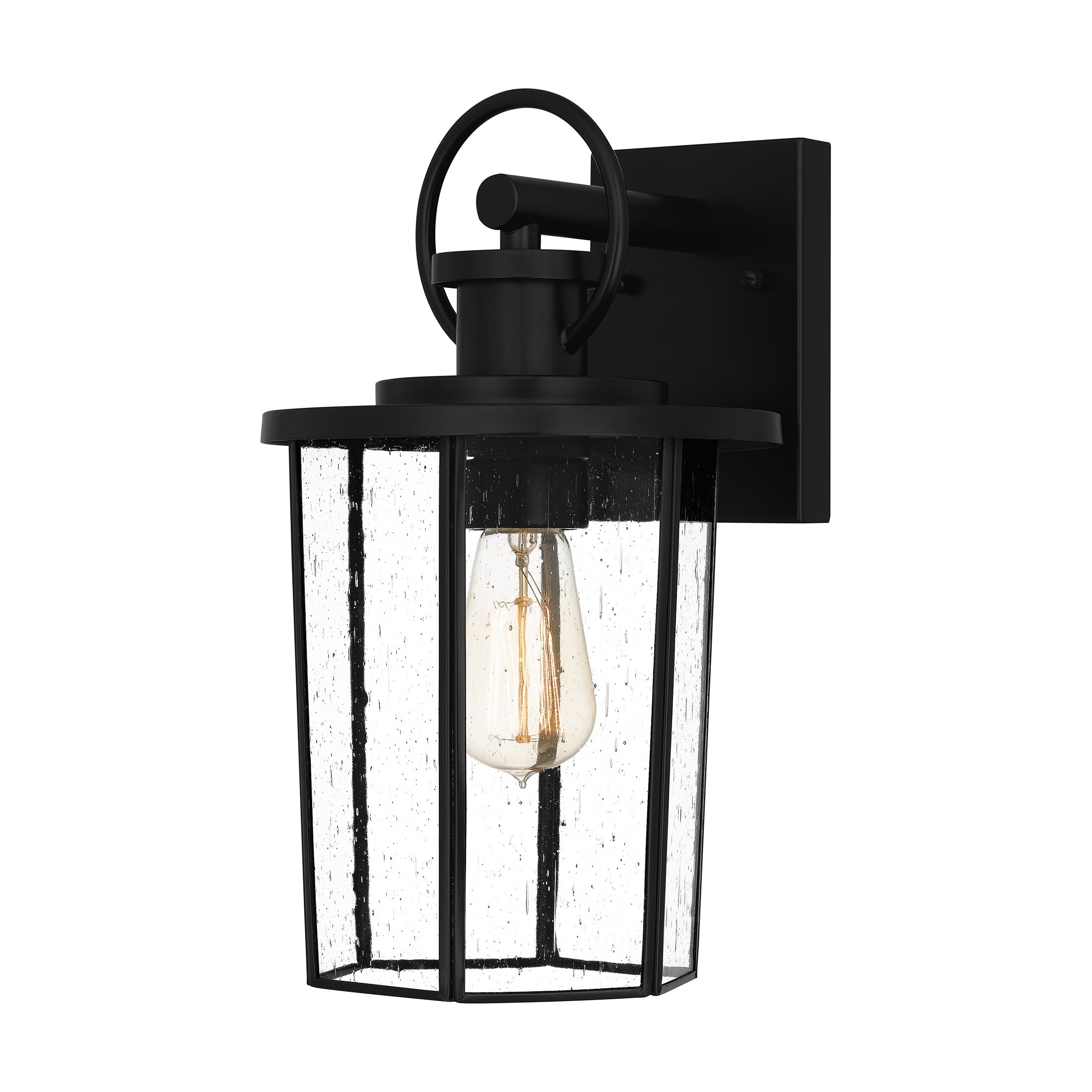 Asher 1-Light Matte Black Outdoor Wall Lantern Shopping - The Best Deals on Outdoor Wall Lanterns | 41429420 - Mycitystee