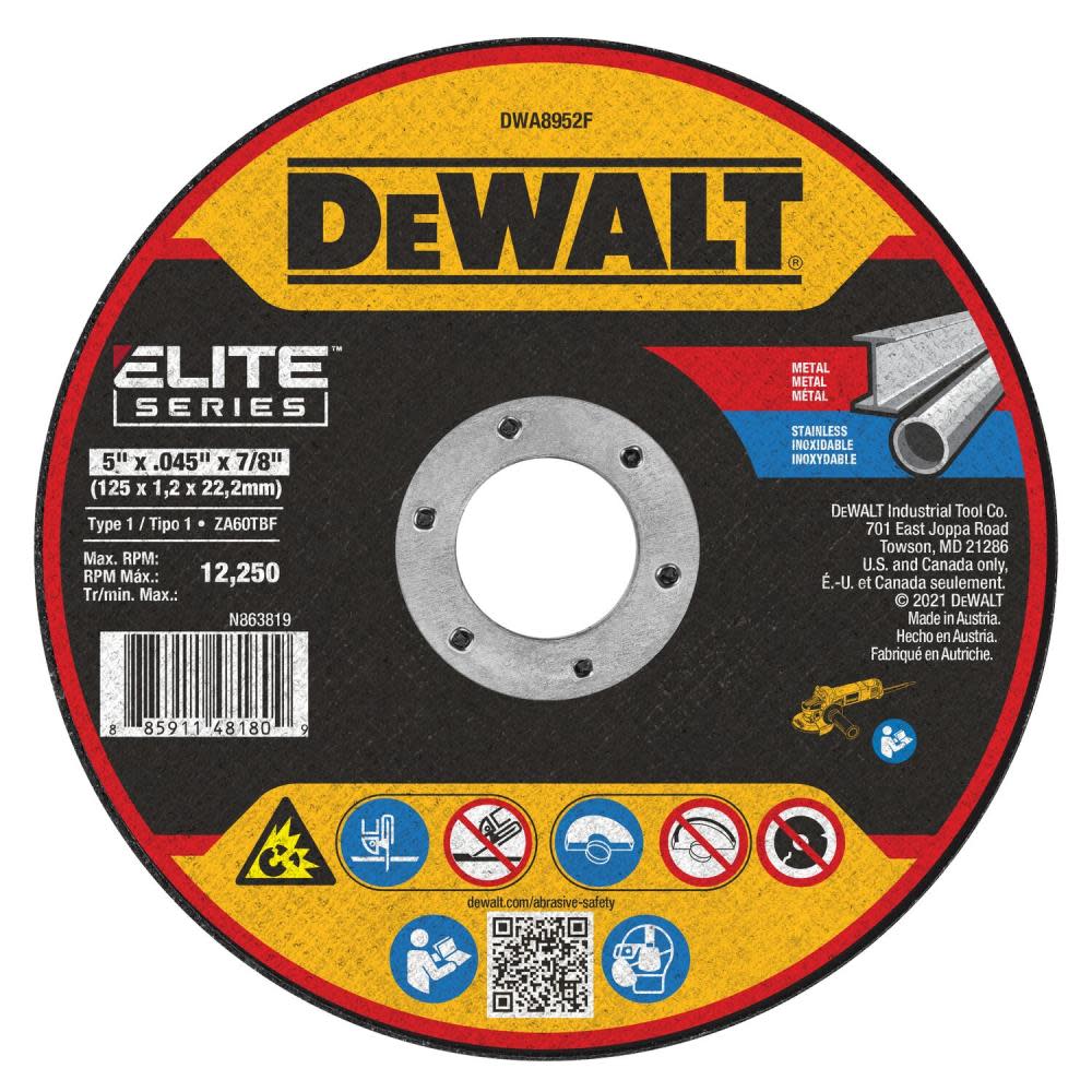 DEWALT 5 x .045 x 7/8 T1 XP CER Cut-Off Wheel DWA8952F from DEWALT - Mycitystee