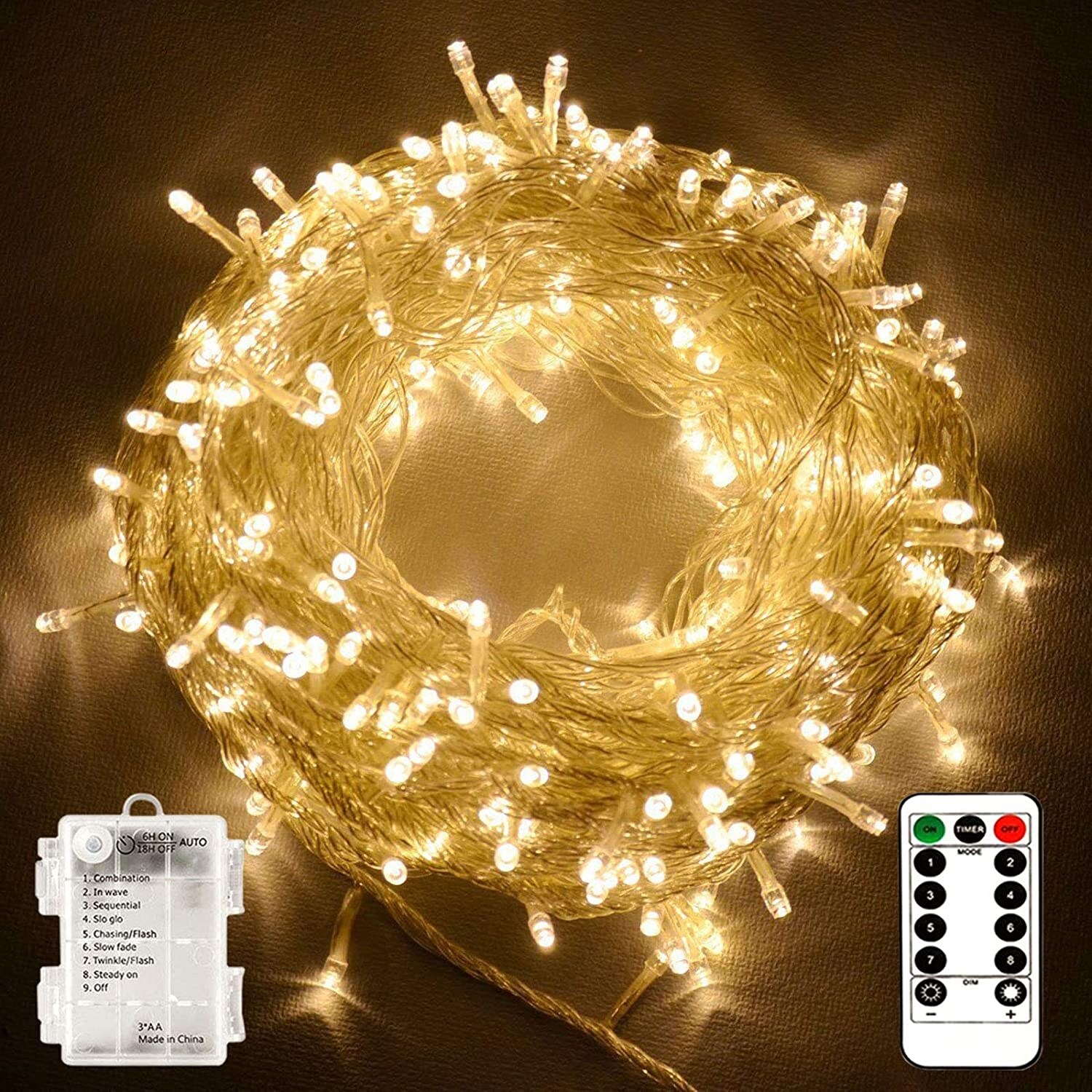 100 LEDs Outdoor LED Fairy String Lights， Warm White - Yellow Shopping - The Best Deals on String Lights | 39295063 - Mycitystee