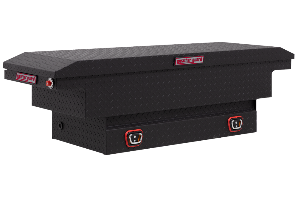 Weather Guard Saddle Truck Tool Box Aluminum Low Profile Textured Matte Black - Mycitystee
