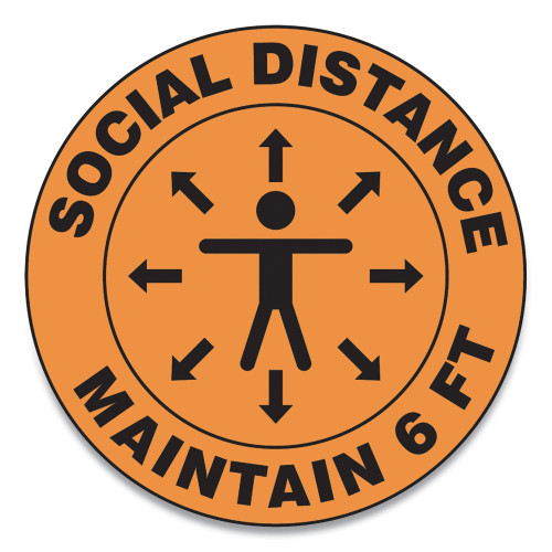 Accuform Slip-Gard Social Distance Floor Signs， 17
