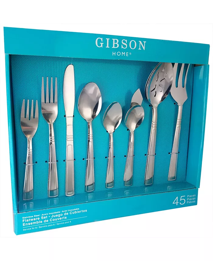 Gibson Home Astonshire 45 Piece Flatware Set - Mycitystee