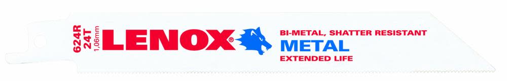 5-Pack 6-in 24-TPI Bi-Metal Reciprocating Saw Blades - Mycitystee