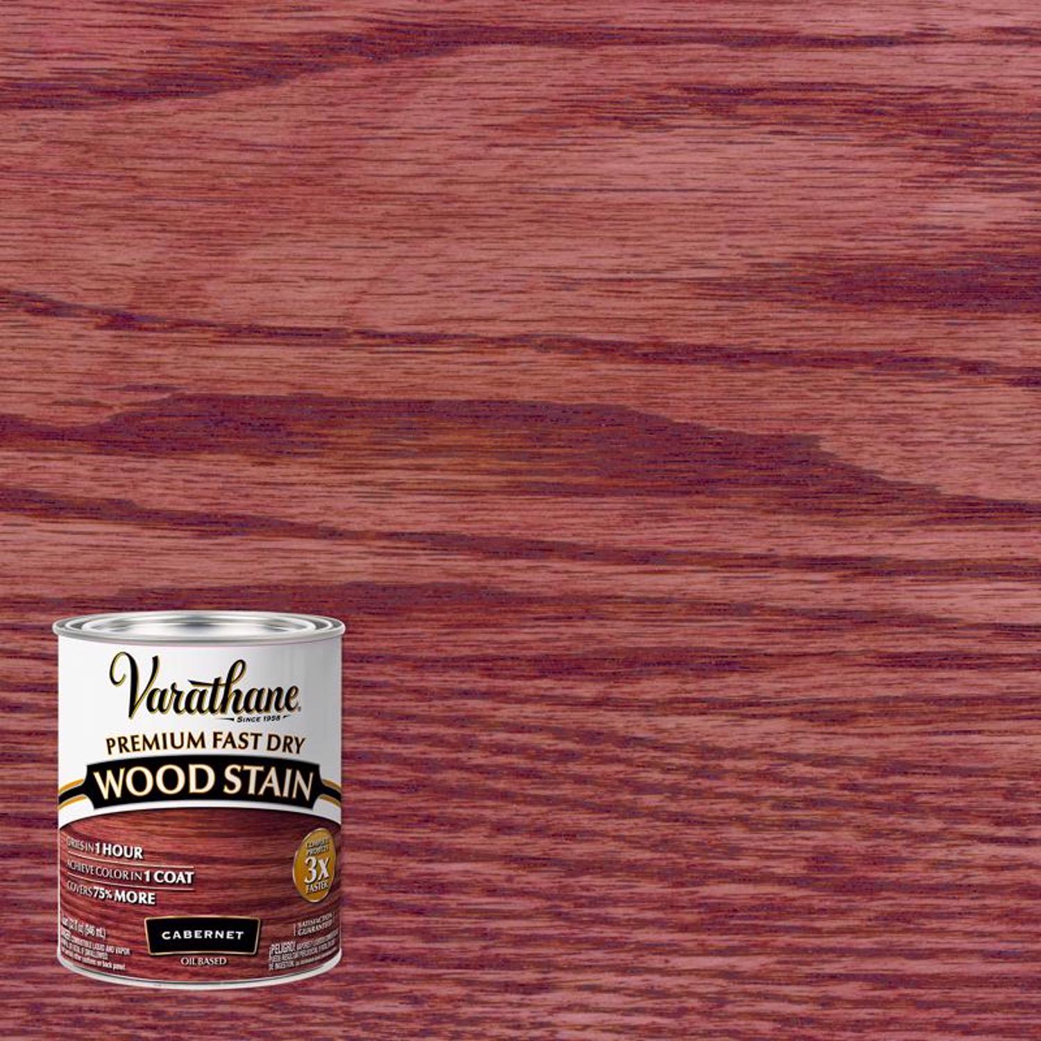 Varathane Premium Semi-Transparent Cabernet Oil-Based Urethane Modified Alkyd Fast Dry Wood Stain 1 - Mycitystee