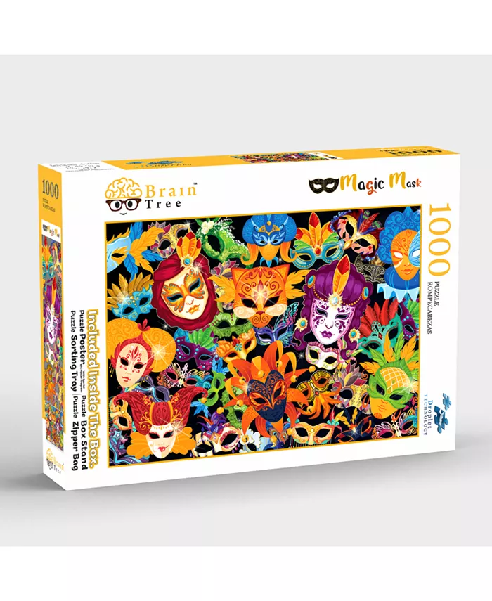 Brain Tree Games Magic Mask 1000 Piece Jigsaw Puzzle - Mycitystee